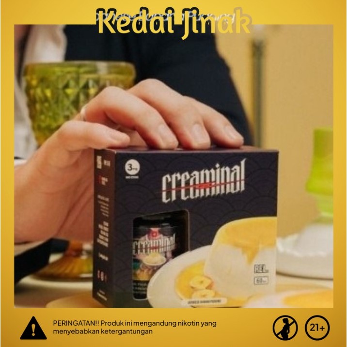 CREAMINAL JAPANESE BANANA PUDDING LIQUID FREEBASE 60ML ORIGINAL 100% BY BADASS DOCTOR X UNWISE