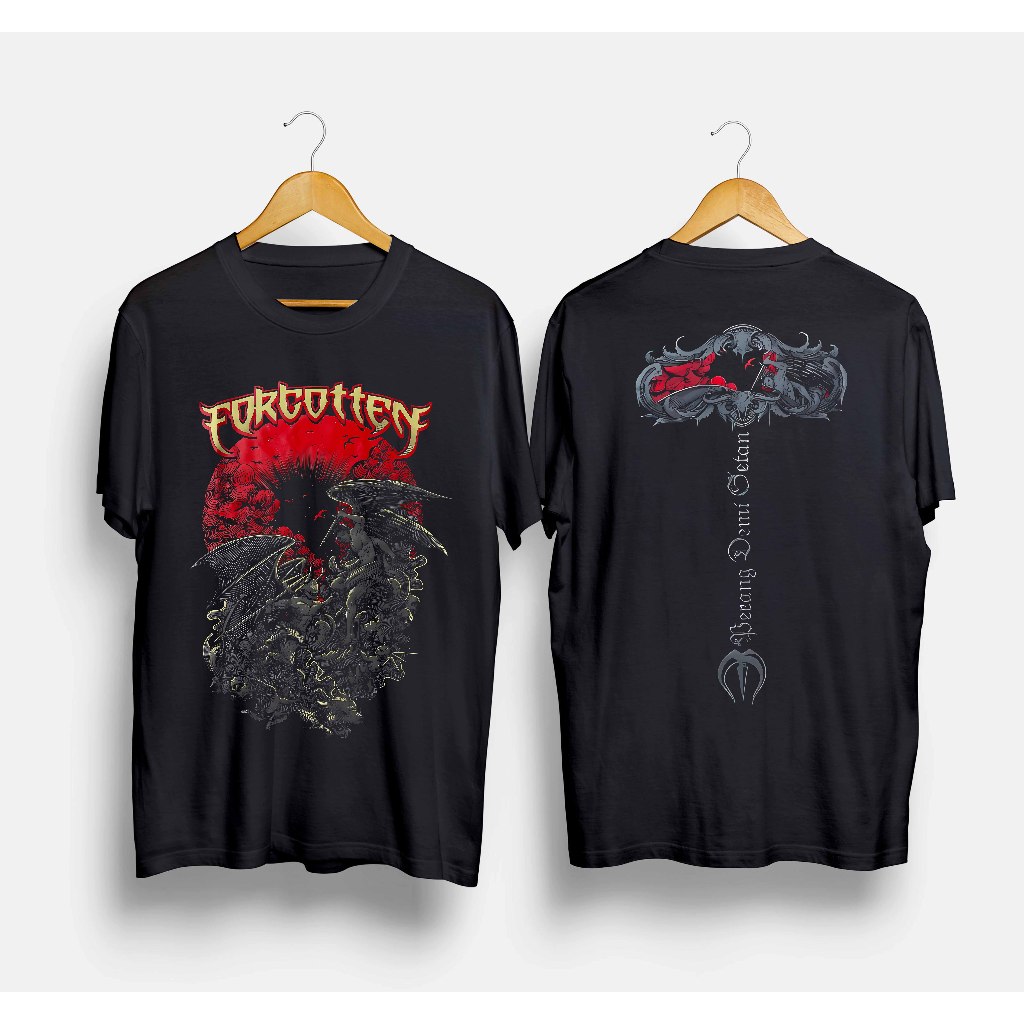Tshirt Band Forgotten - Perang Demi Setan / Kaos Musik Rock Metal