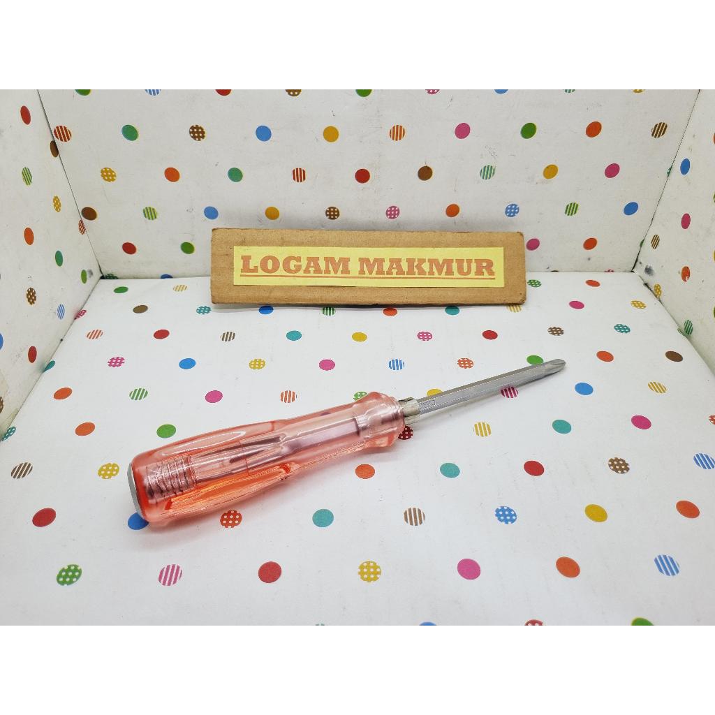 1 PC - OBENG KETOK BOLAK BALIK GAGANG PLASTIK PANJANG 20CM TEBAL