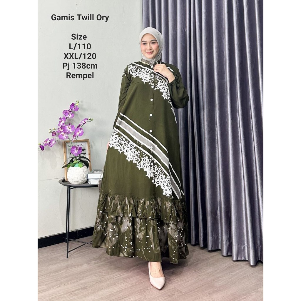 GAMIS TWILL ORI TWILL RAYON CANDIMEKAR GAMIS TWILL MALAMAN TERBARU TERLARIS DAN KEKINIAN GROSIR BATI