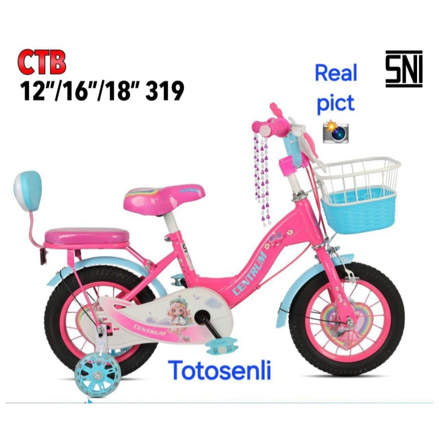 SEPEDA ANAK PEREMPUAN 18 INCH CENTRUM 319 SEPEDA ANAK ANAK PEREMPUAN