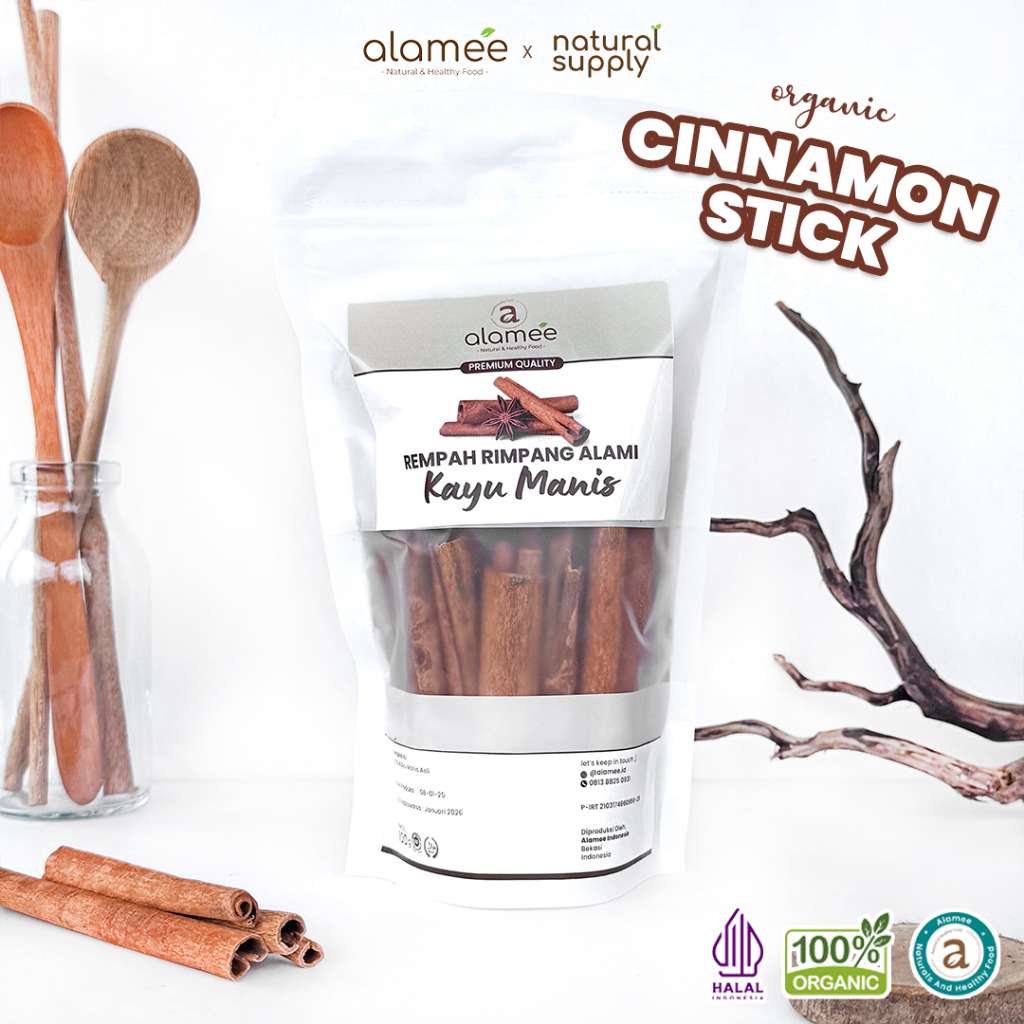 

ALAMEE Kayu Manis Batang Cinnamon Stick Rempah Rimpang Organik Bumbu Masak Dapur Seasoning 100gr