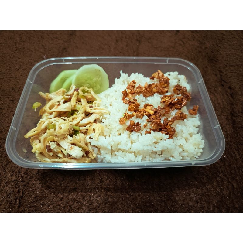 

Nasi Hainan ayam suwir