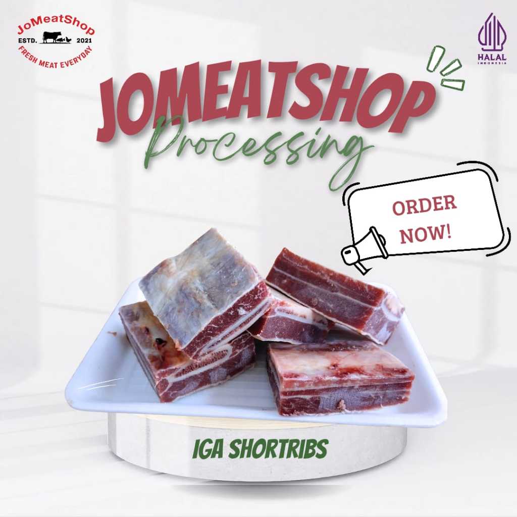 

JomeatShop I Daging Iga Sapi Potong Beef Short Ribs I Fresh, Halal dan siap masak I 500gr