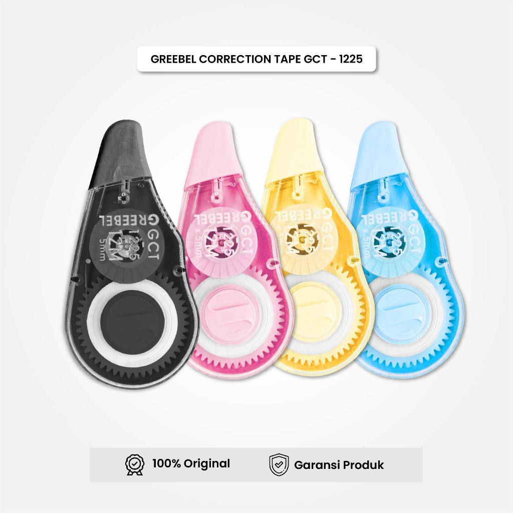 

Correction Tape GCT-1225 / Greebel Tip Ex Kertas Roll Pita Koreksi Pulpen / IStationery