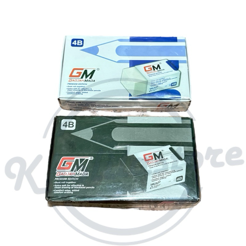 

(40 pcs) Eraser Putih / Penghapus Hitam GM 4B