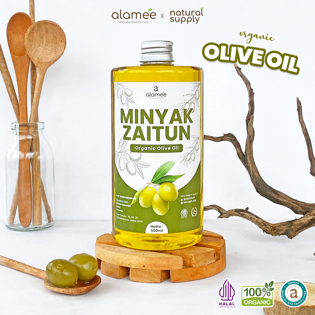 

ALAMEE Minyak Zaitun Untuk Diminum Olive Oil Extra Virgin Organic Organik Murni Asli Masak EVOO