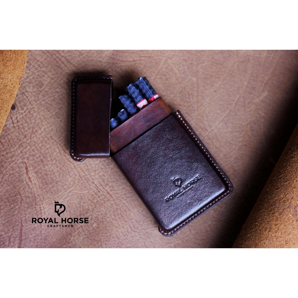 kotak rkk kulit, kotak rokok kulit asli handmade, kotak kartu nama, leather cigarettes case