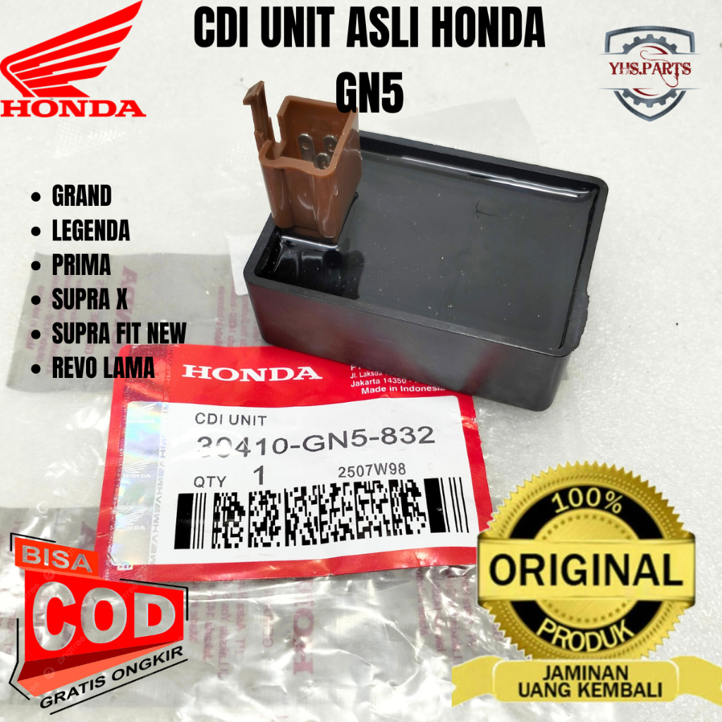 ASLI ORIGINAL CDI UNIT HONDA AHM GN5 GRAND LEGENDA PRIMA SUPRA X SUPRA FIT NEW REVO LAMA