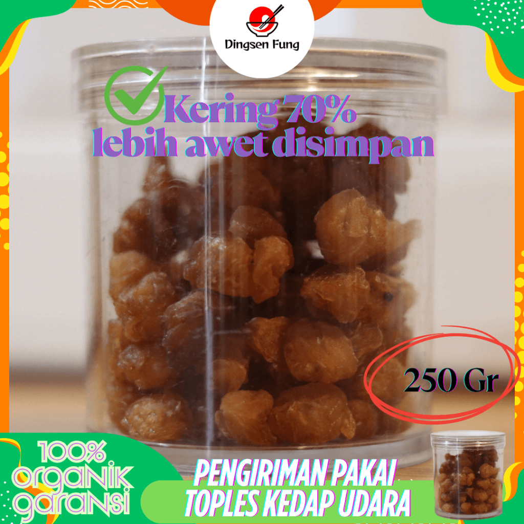 

Daging Buah Kelengkeng Kering Alami 70% Kering – Tanpa Biji & Tanpa Sulfur, Bahan Mentah Segar