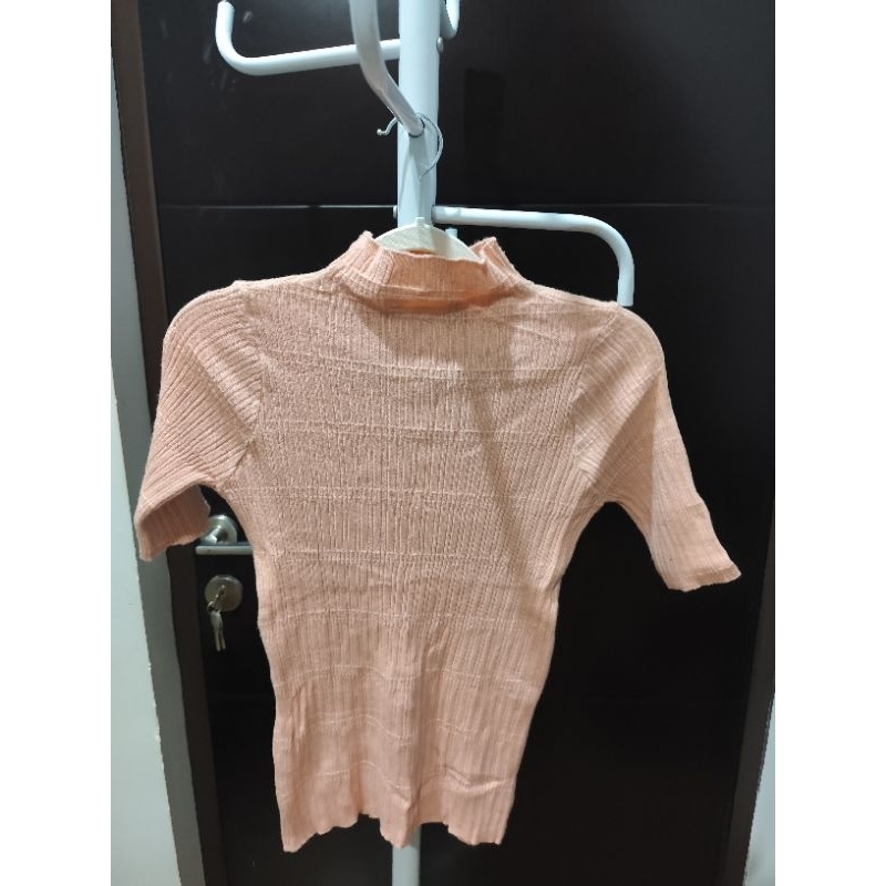 atasan knit baby pink -second