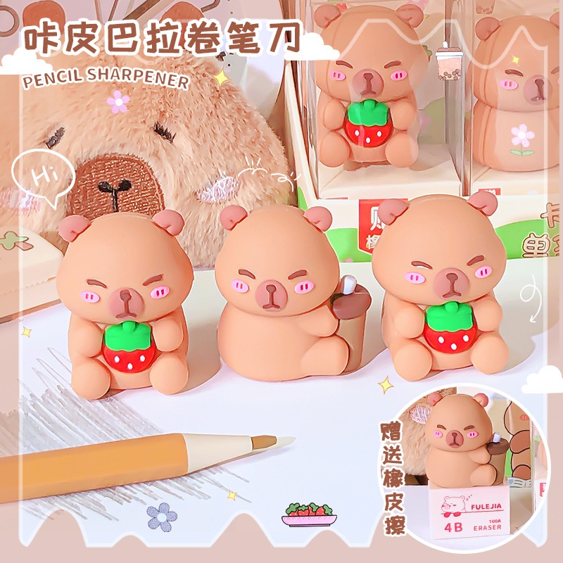 

Rautan Pensil Capybara Peraut Pensil Capybara Silicone Sharpener