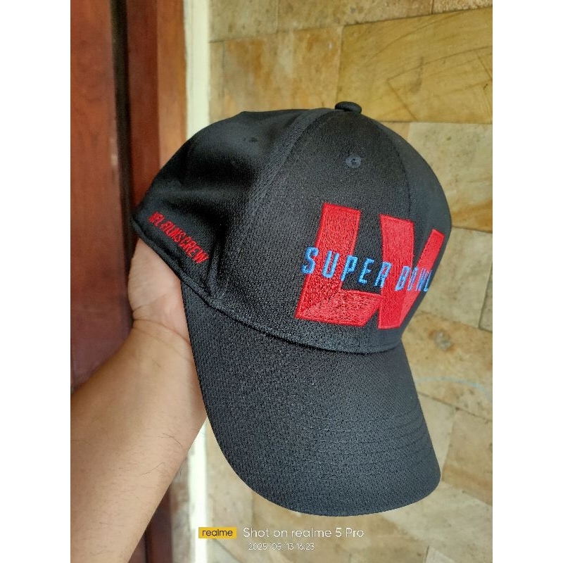 Topi bordir LV Super Bowl NFL fashion pria/wanita