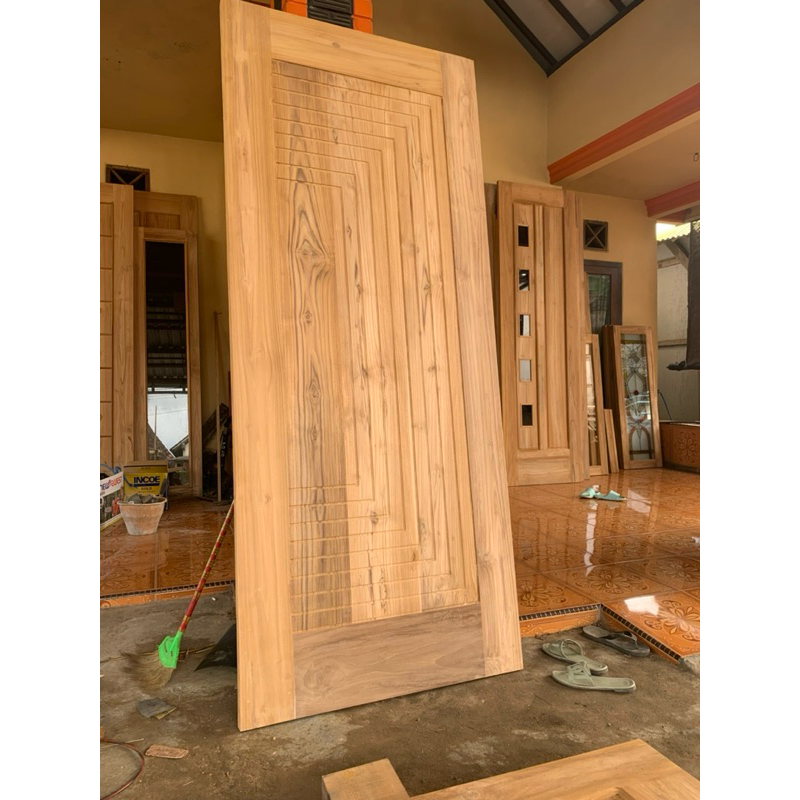 1 Daun Pintu Jati 90cm x 230cm