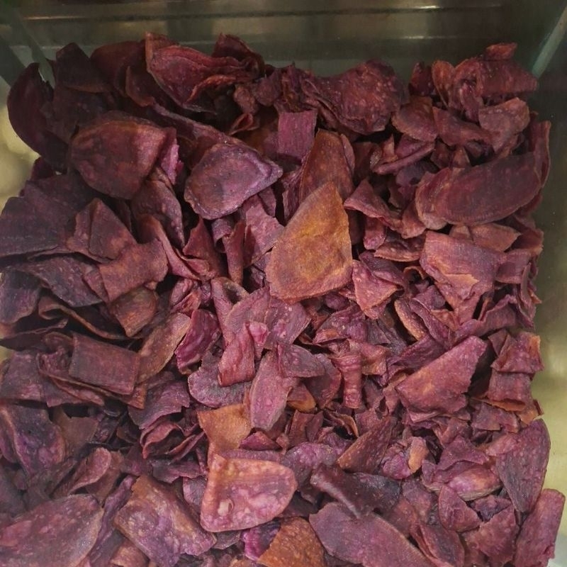 

keripik Telo Ungu Curah 100gr Surya Indah Jombang