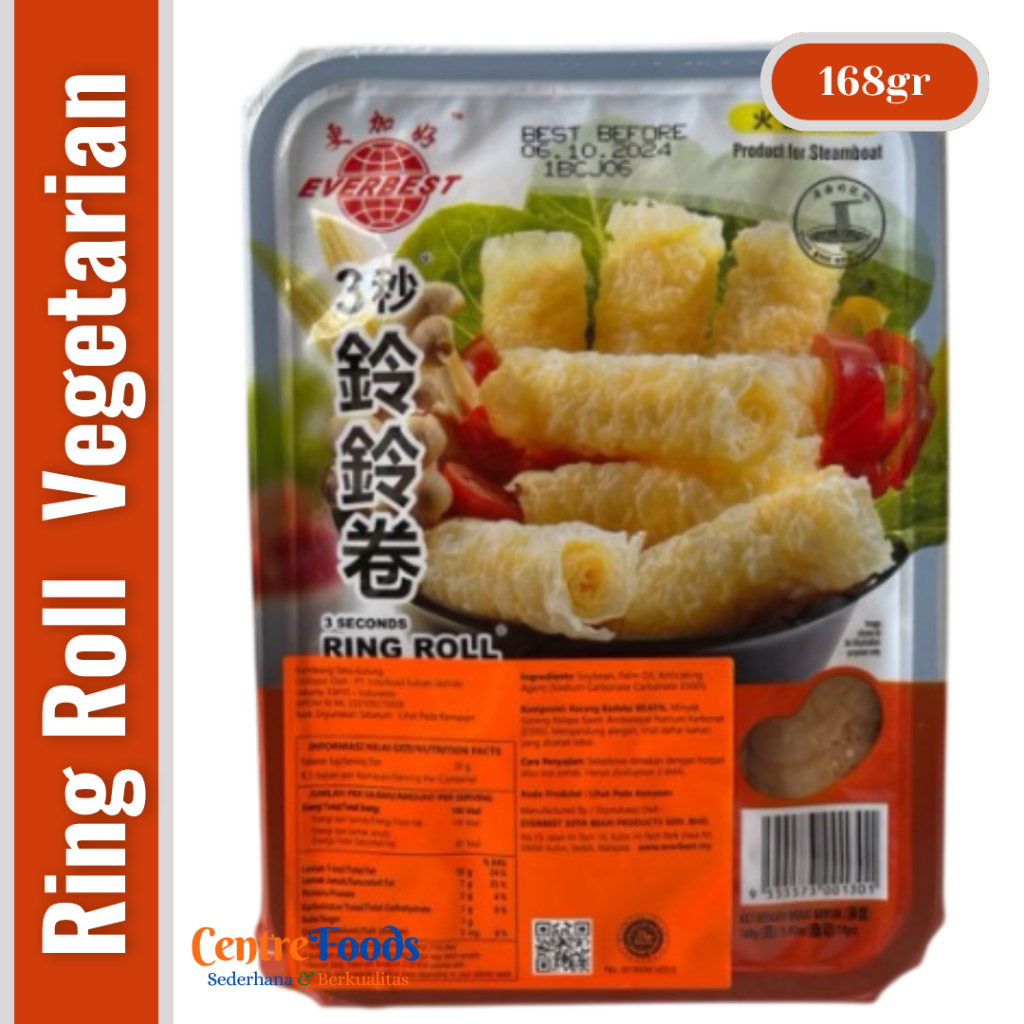 

Kulit Tahu Gegulungan Soya - Ring Roll EVERBEST | 168gr [ Harga Per BKS ]