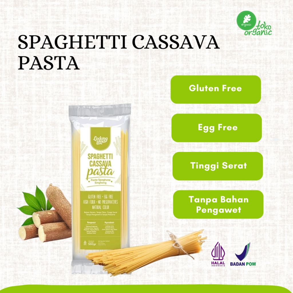 

Ladang Lima Spaghetti Cassava Pasta (500gr) | Spaghetti Pasta Gluten Free, Spaghetti Bebas Gluten, Spaghetti Diet Friendly