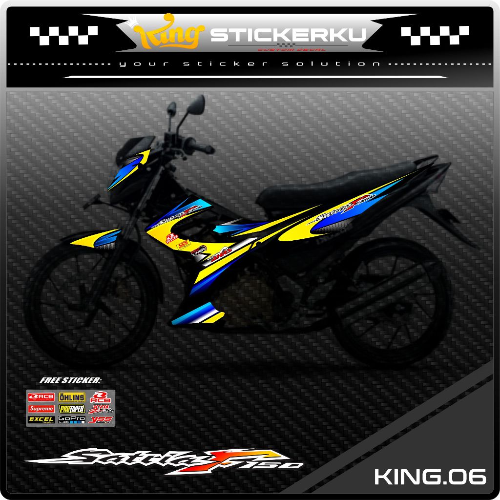 Sticker Striping List Variasi Satria Fu 2014 - Stiker Striping Motor Satria Fu 2014. KS.06