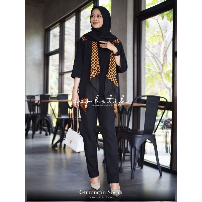 ATASAN BATIK WANITA MODERN KEKINIAN OUTER BATIK CARDIGAN KANTOR KERJA EKSKLUSIF