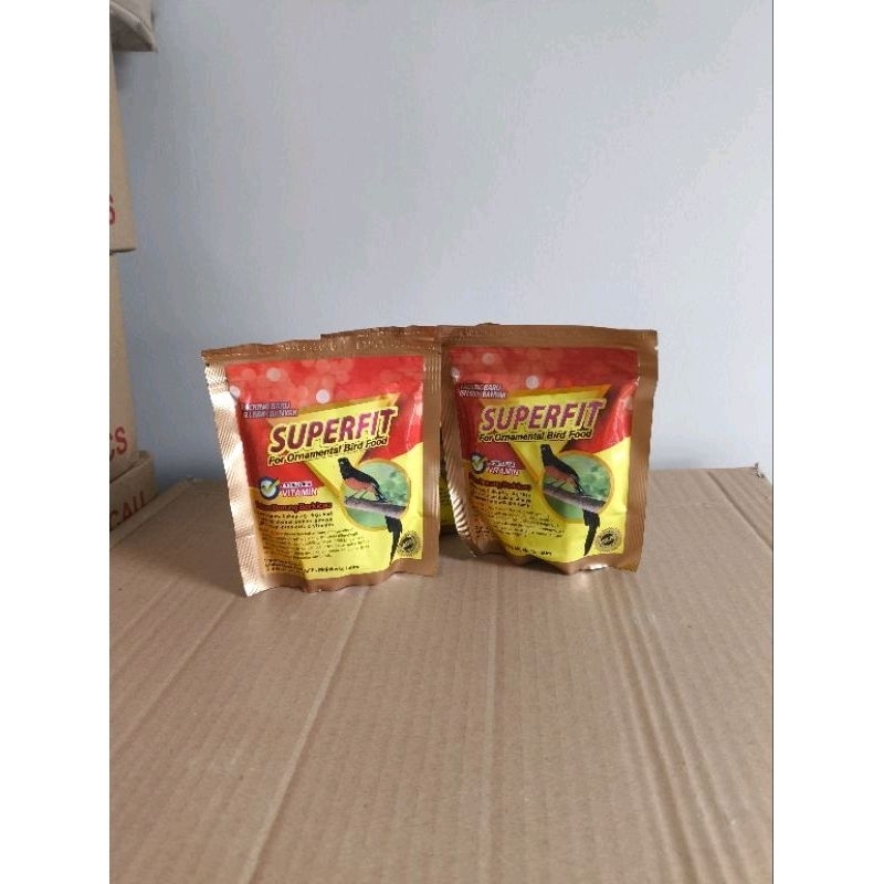 Pakan voer super fit gold high protein untuk murai anis penter dll