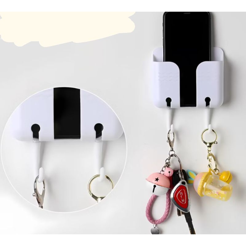 RAK GANTUNG HP CHARGER REMOTE TV AC TEMPEL TEMBOK HOLDER PHONE CAS TEMPEL DINDING HOOK HANDPHONE l r