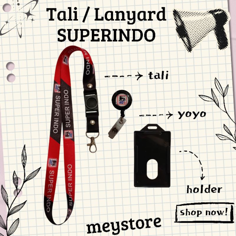 

Tali ID CARD / Lanyard SUPERINDO READY [STOCK MELIMPAH] Termurahhh Harga Grosir!