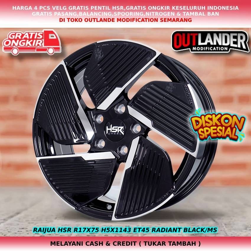 velg racing r17/velg mobil r17, velg mobil Accord New BRV  Civic New CRV dll velg hsr raijua r17