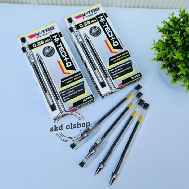 

pulpen pena HI-TECH 0,28 mm isi 1 lusin / 12 pcs merek HARIS / v tro tinta hitam