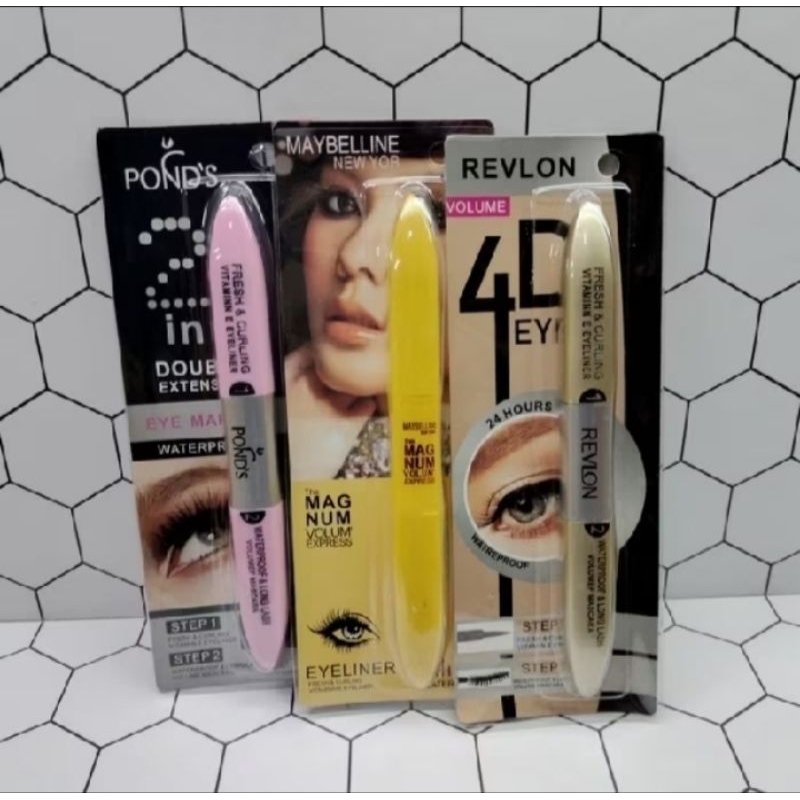 maskara eyeliner 2in1 waterproof
