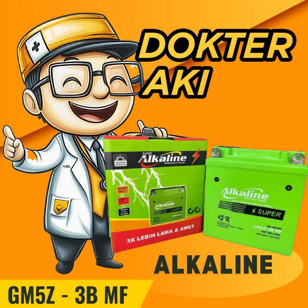 KODE A98W Aki Motor Aki Kering GM5Z3B MF Merk  ALKALINE  Mio SportySupraJupiter MXSmash