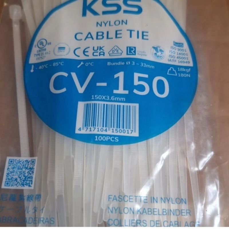 

kabel ties nylon KSS / kabel tie / kabel tis 15cm 3,6mm tipe-cv-150