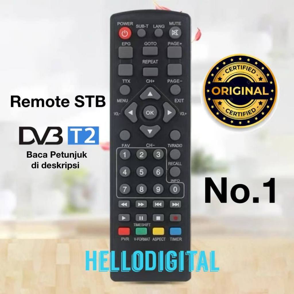 HelloDigital Remot Set Top Box DVB T2 / Remote Set Top Box DVB T2 / Remot STB DVB / Remote STB DVB T