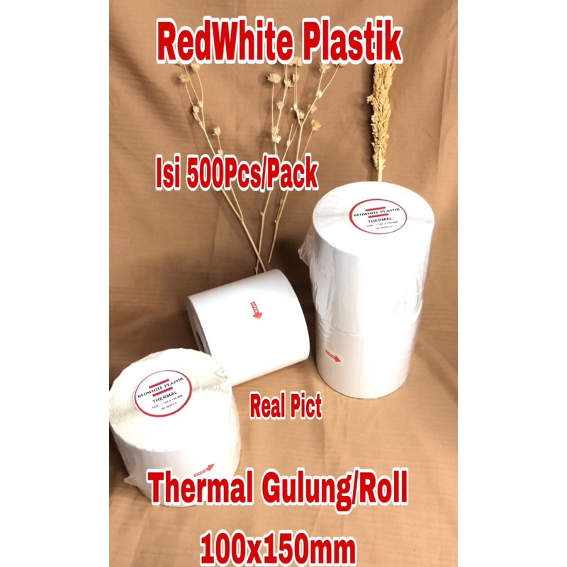 

HJK Label Stiker Thermal Roll/Gulung Uk 100x150mm Isi 500 Pcs Kertas Thermal Termurah