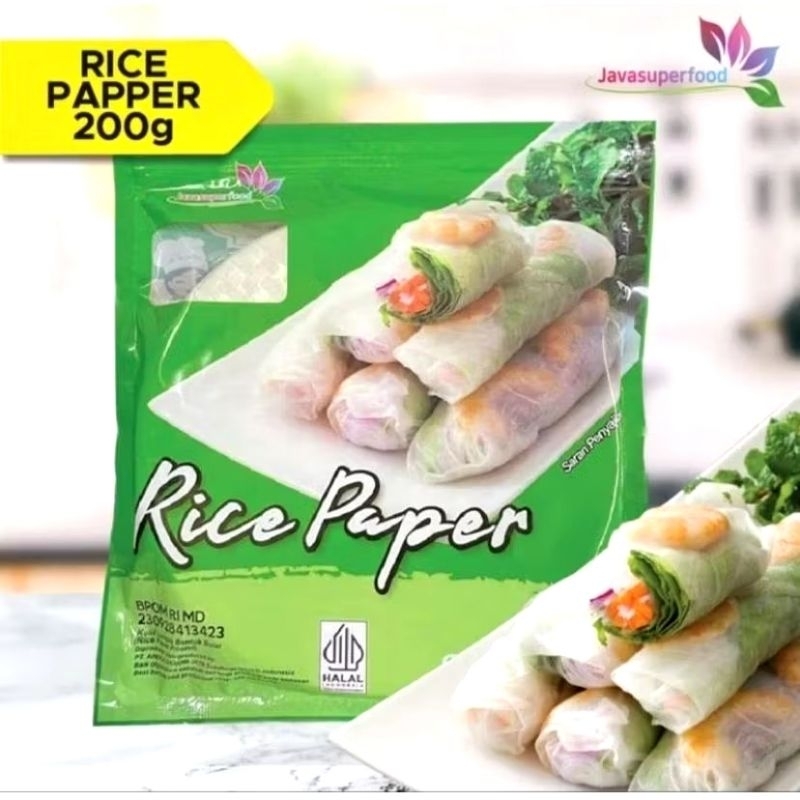 

Java rice papper 200gr / 20 lembar kotak / bulat / kulit lumpia banhtrang / Ricepapper vietnam