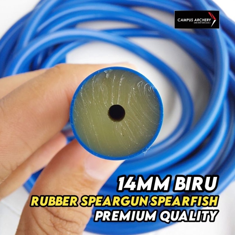 KODE O15Q Karet Speargun 14mm Biru Premium Bukan Primeline Rob Allen Epsealon Spearfishing Rubber