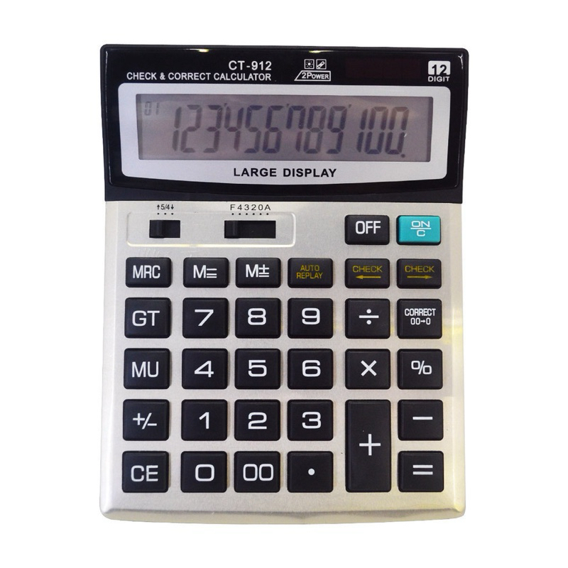 

KALKULATOR CT-912 CITIZEN BESAR JUMBO BIG SIZE ANGKA KOMPUTER 12 DIGIT / KALKULATOR DAGANG BATERAI AA A2