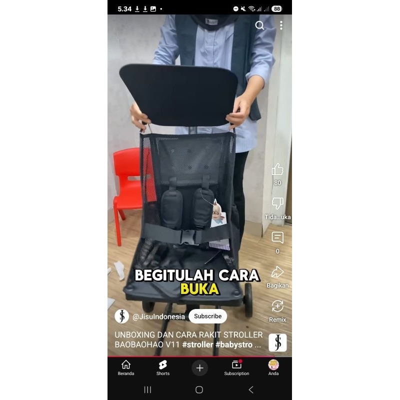 BAOBAOHAO MAGIC STROLLER V-11 (V-17) & BAOBAOHAO V-12 Stroller Anak / Lw982 pacific ringan 2.8kg