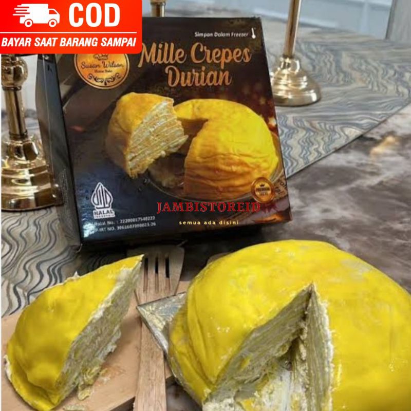 

(JAMBISTOREID) KHUSUS KOTA JAMBI Mille Crepes Durian Susan William Pancake Duren Frozen 200ml 650ml Mini Cake Tart Ulang Tahun 16cm Jambi