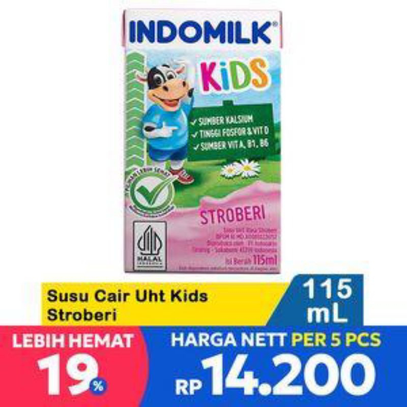 

Indomilk Kids Rasa Strawberry 115 ml