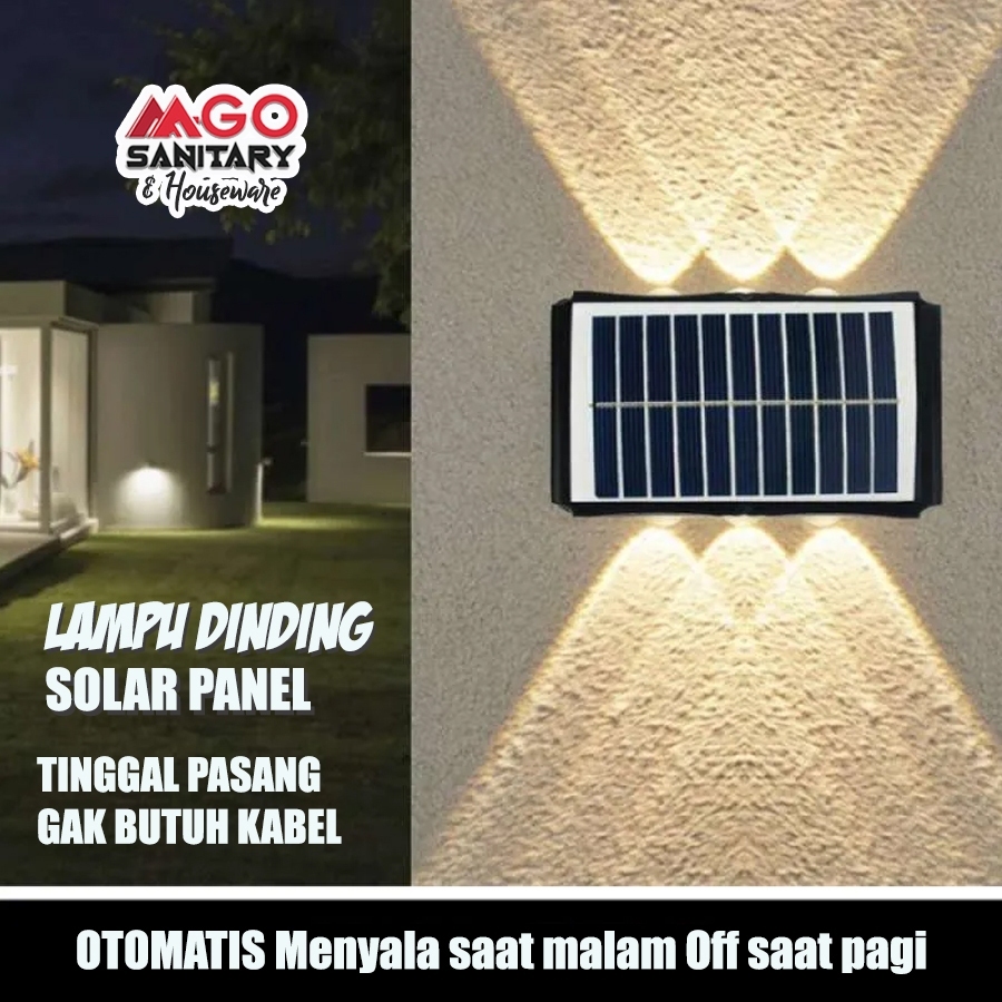 Lampu Taman Dinding Tenaga Surya Waterproof Sensor Otomatis
