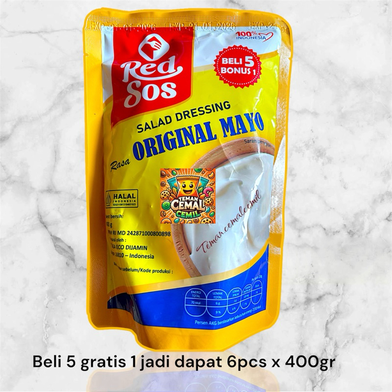 

RedSos Mayonaise original 400gr PROMO Beli 5GRATIS1