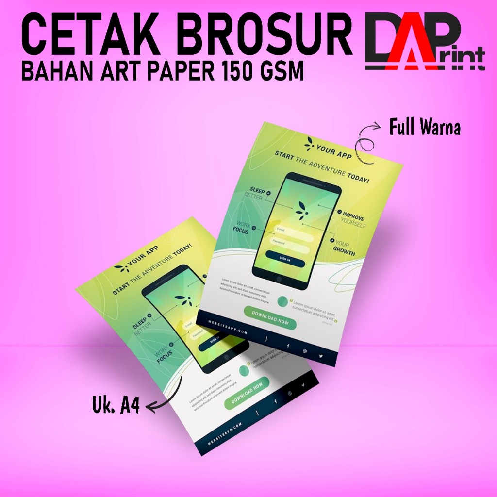 

Cetak Brosur A4 Flyer Art Paper 150gr Free Design