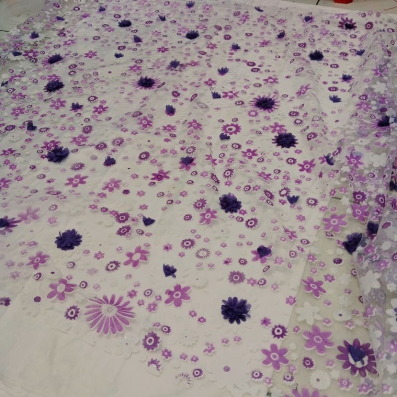 Bahan/kain organza tridi/3D