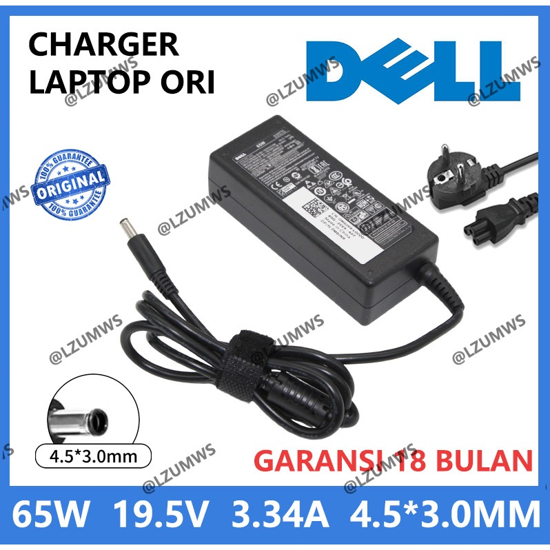 Adaptor Charger Dell Latitude 3420 19.5V 3.34A 4.5*3.0mm 65W 15-3000 3550 3560 HA65NS5-00 LA65NM130