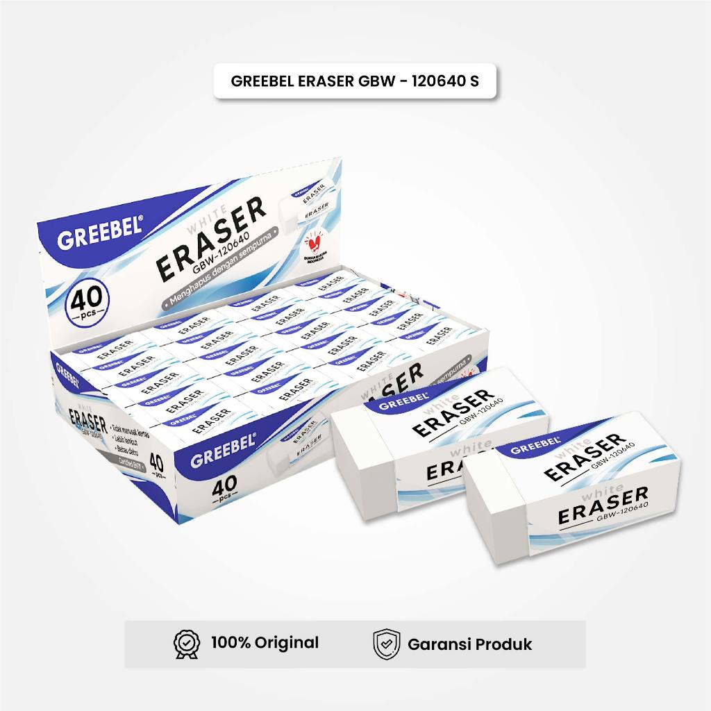 

Eraser Stip Hapusan GREEBEL GBW-120640S (1PCS) / Penghapus Pensil Vemilo