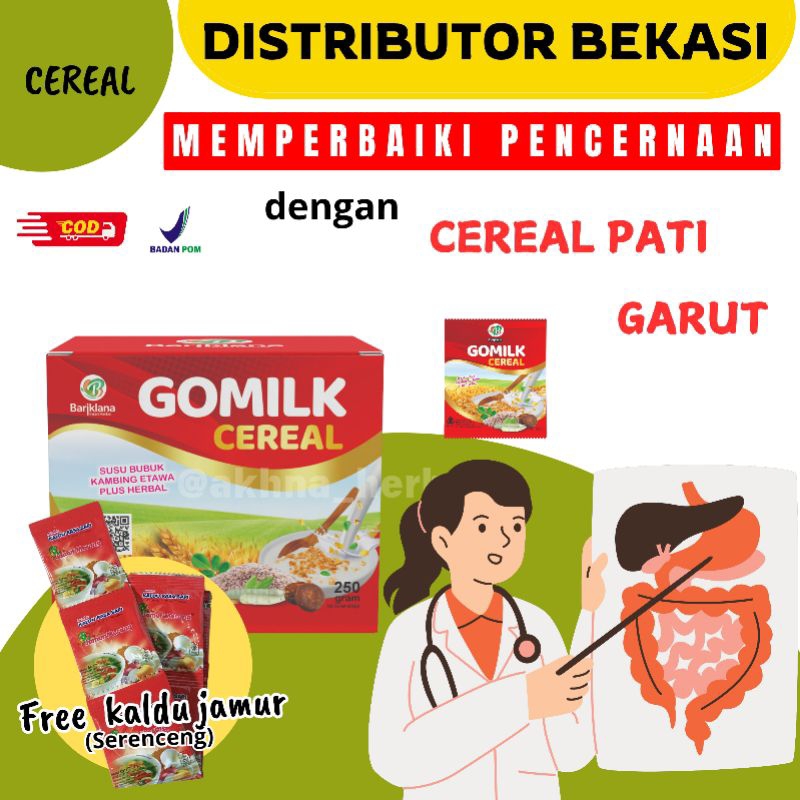 

[BISA COD + GARANSI] GOMILK SEREAL ISI 10 SACHET AMAN KAN LAMBUNGMU