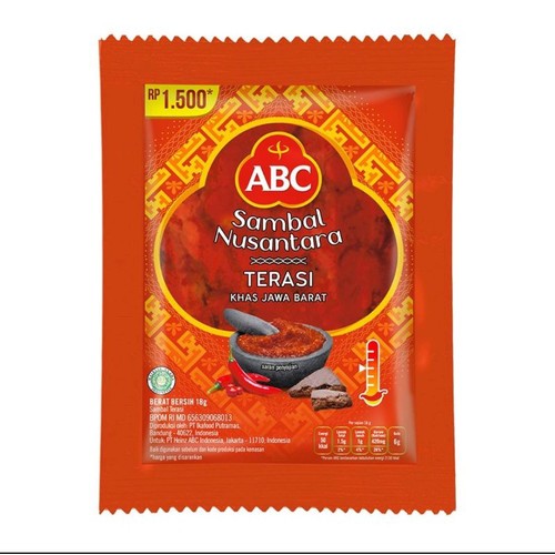 

ABC Sambal Nusantara Terasi 18 gr x 10 Sachet