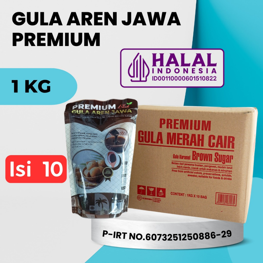 

GULA JAWA AREN 10 KG - Gula Aren Cair / Brown Sugar Liquid Kemasan 1 DUS