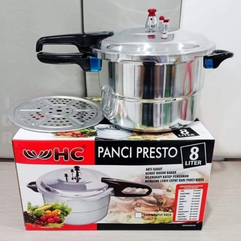 Panci Presto hc 8L/Panci hc/Panci presto/Panci stanlis/Panci pelunak/Panci