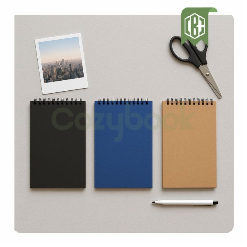 

Sketchbook Black Blue Craft Paper A5 ring atas /spiral Sketchbook /jasmine buku gambar tebal